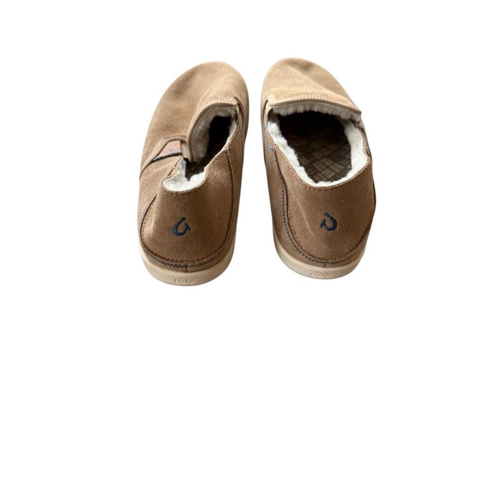 OluKai Mens Tan Suede Hele Malie Slip-On Loafer Shoes Size 10M - Picture 3 of 15
